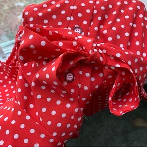 Red Polka Dot Fit & Flare Dress